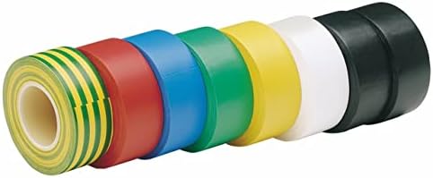 Draper 68157 Mixed Colours Insulation Tape Pack of 8, 10 m x 19 mm , Blue