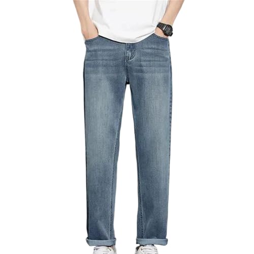 Men's Streetwear Jeans Solid Color Drawstring Loose Micro Taper Baggy Denim Pants Spring Casual Trousers