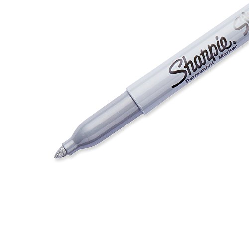 Image of Sharpie 39108PP Fine Point Metallic Silver Permanent Marker, 48 Blister Packs with 2 Markers each for A Total of 96 Markers