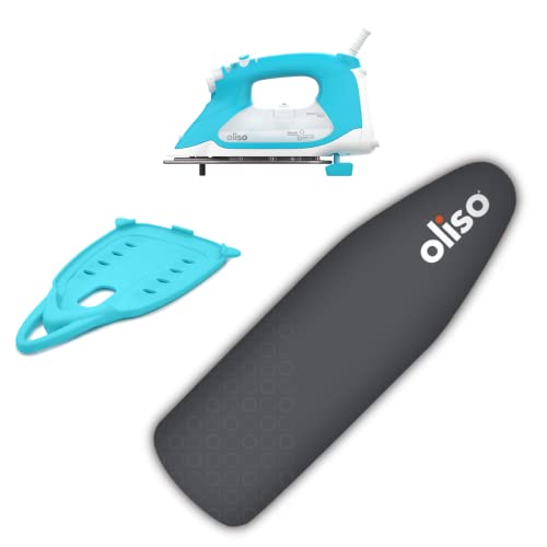 Oliso TG1600 Pro Plus 1800 Watt SmartIron with Auto Lift & Oliso Solemate Silicon Iron Soleplate Protector & Oliso Ironing Board Cover
