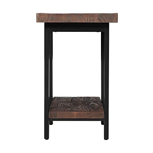 Alaterre Furniture Pomona 26"H Reclaimed Wood Counter Height Stool W/ Metal Legs, Natural Finish, Industrial-Style Coffee/Kitchen Seating Accent Furniture, Solid Pine & Recycled Wood W/ Rustic Finish #TOP4