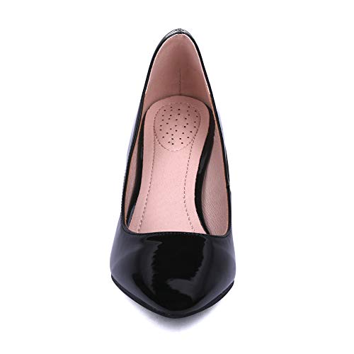 Women Classic Pointed Toe Mid Heel Pump4