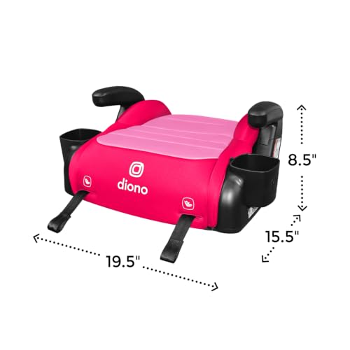 Image of Diono Connect3 RXT Backless Booster, Pack of 2, Slim Fit 3-Across in Many Mid-Sized Sedans and SUVs, for Children from 40-120 lbs., Lightweight with Latch connectors, Pink Cotton Candy
