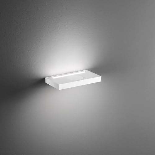 Aplique contemporáneo de pared LED 18W de aluminio blanco modelo Floor