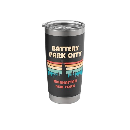Battery Park City Manhattan Vintage Stainless Steel Tumbler