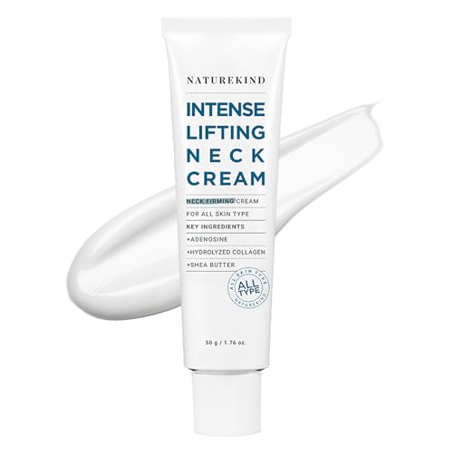 NATUREKIND Intense Lifting Neck Cream, Advanced Skin Care with Hyaluronic Acid, Collagen and Shea Butter for Neck Firming and Tightening, 50g, 1.76 oz.