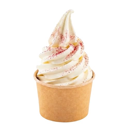 Image of Coppetta 4 Ounce Dessert Cups, 50 Disposable Ice Cream Cups - Lids Sold Separately, Heavy-Duty, Kraft Paper Frozen Yogurt Bowls, For Hot And Cold Foods, Perfect For Gelato Or Mousse - Restaurantware