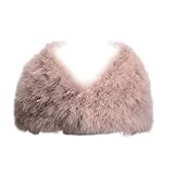 Women Shawls Real Ostrich Feather Cape Fluffy Warm Bridal Shawl Wrap Wedding Party Dusty Pink