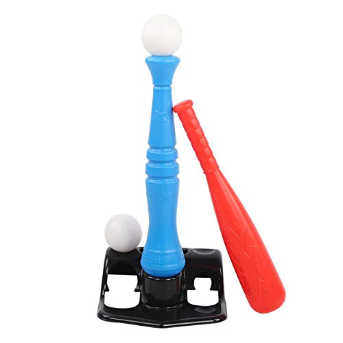Demeras - Demeras Ensemble T-ball de baseball pour enfants avec tee et batte et baseball 3 en 1 pour intérieur et extérieur