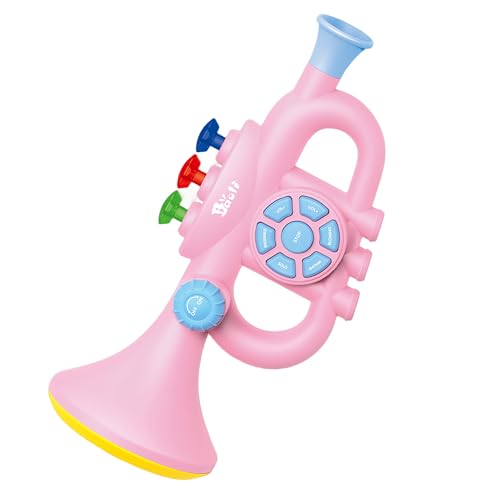 Generic Toddler Musical Trumpet Toy for Kids - 2026 Upgraded Musical Enlightenment Instrument Toy, Develops Musicality, for Boys Girls Ages 3 4 5 6 7 8, Pink