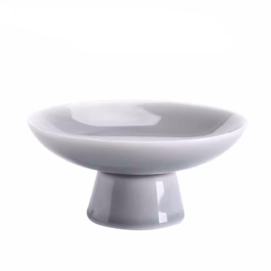 ZTCHSENZT Fruit Plate fruit basket Veggie Tray Ceramic Tea Tray Nordic Zen Fruit Tray Tall Snack Candy Tray Snack Household Tea Tray Fruits Plate Fruit Bowl