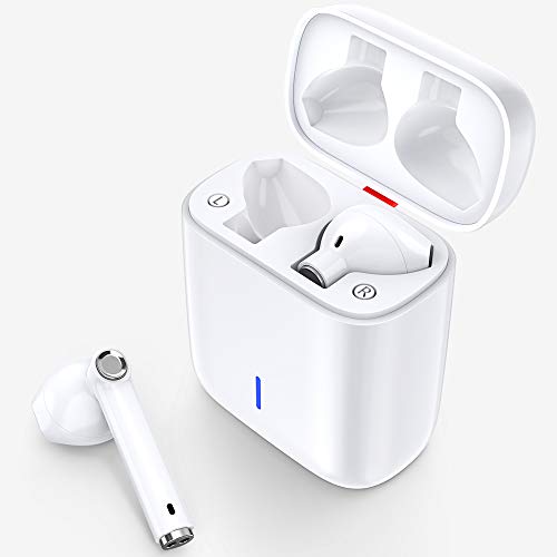 FULOXTECH Wireless Earbuds Bluetooth 5.0 Headphones, True Wireless Earbuds with Charging Case, in-Ear Bluetooth Deep Bass Stereo Headsets Noise Cancelling Wireless Earbuds for Sport, Workout, Gym