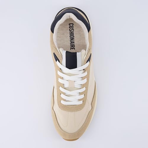 CUSHIONAIRE Women's Kicks lace up Nylon Sneaker +Comfort Foam, Wide Widths Available 6