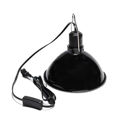8.5 Inch Reptile Light Fixture, Dome Heat Lamp with UVB Basking, E26 Base for Amphibian & Reptile Terrariums