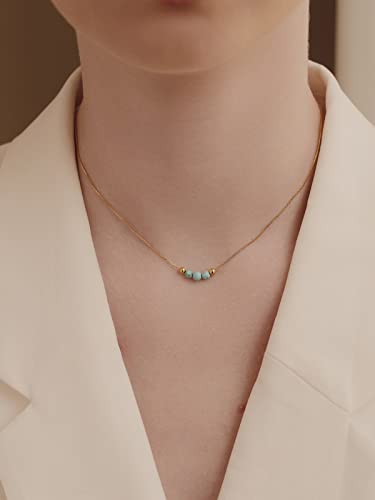 18K Gold Plated Sterling Silver Turquoise Choker Necklace For Women Handmade Spiritual Gifts Dainty Crystals Healing Stones Jewelry For Women #TOP1