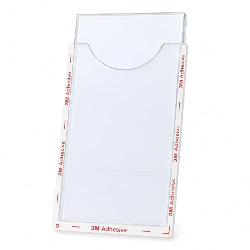 Image of AutokraftZ 𝗧𝗮𝗴 𝗛𝗼𝗹𝗱𝗲𝗿 𝗳𝗼𝗿 𝗖𝗮𝗿 𝗪𝗶𝗻𝗱𝘀𝗵𝗶𝗲𝗹𝗱 Card Holder with Strong 3M Adhesive | Transparent Sticker Holder for Car Glass | Vehicle Windshield Card Protector