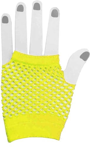 Adult's 80s Green Fishnet Gloves Costume Accessory
