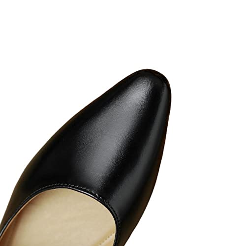 TinaCus Women's Genuine Leather Handmade Pointed Toe Flats Buckle Mary Janes Cute Dress Shoes2