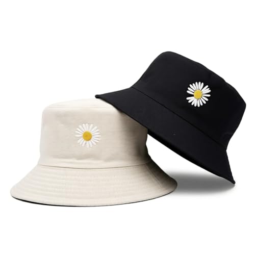 Women Bucket Hat Foldable Cotton Sun Beach Hat Fisherman Hat Casual Outdoor Cap Lovely Bomber Hats for Women Men Boy Girl, Multi-Colour, Free Size