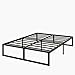 Lutown-Teen 14 Inch Queen Bed Frame Heavy Duty Steel Slat Support Metal Platform Bed Frame Queen Size No Box Spring Needed, Easy Assembly, Black
