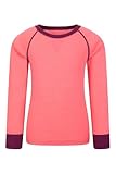 Mountain Warehouse Merino II Kids Round Neck Baselayer Top Bright Pink Kids 9-10 Yrs (128-140 cm)