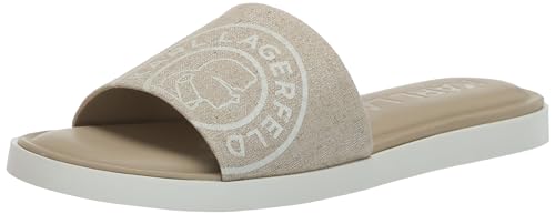 Sandale Plate Karl Lagerfeld Paris Femme KL145227 SLVR Naturel 37 EU