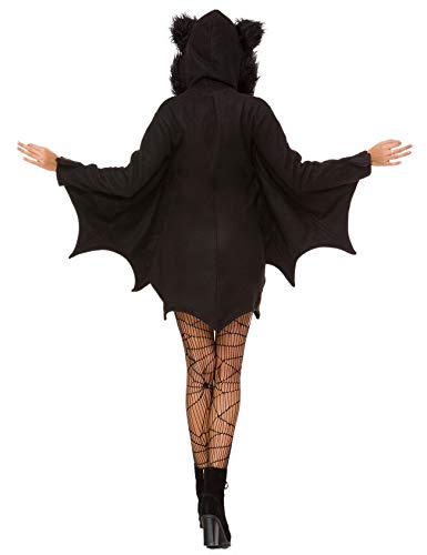 Halfjuly Halloween Costume For Women Bat Cozy Black Animal Adult Cosplay Vampire Zipper Dress