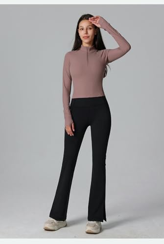 Evita rozaduras con la ropa de yoga para mujer elástica con media cremallera 4