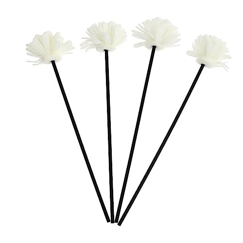 Cabilock 12pcs Aroma Rattan Sticks for Essential Oil Diffuser Pe Flower Diffuser Accessories for Home Decor Fragrance Release for Living Room Bedroom Kitchen and Bathroom