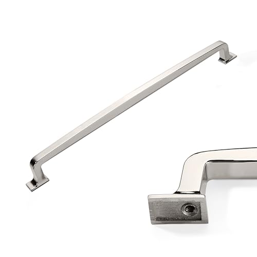CABDM 10 Pack Polished Nickel Cabinet Pulls 8 Inch(203mm) Hole Center Cabinet Hardware Kitchen Cabinet Handles for Bathroom Drawer Pulls Dresser Pulls.