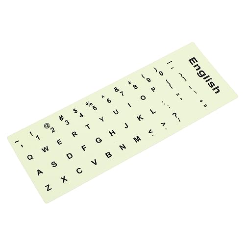 SWOOMEY Glowing Letter Keyboard Stickers for Laptop and Desktop Computer English Fluorescent Keyboard Decal Glow in The Dark Computer Accessory for Night Use