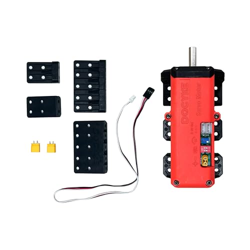 DOCYKE 350kg High Torque RC Servo, 2 in 1 Mode 16V~24V High Voltage Full Metal Gear Digital Servo Angle 360&deg;