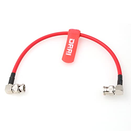 DRRI Canare12G-SDI 4K UHD Right-Angle BNC to Right-Angle BNC Coaxial Cable for Video Monitor (50CM, Red), 50 cm - Image 2