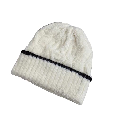 JYHBHMZG Chapéu de inverno cor sólida para mulheres gorros unissex malha macia gorro feminino quente