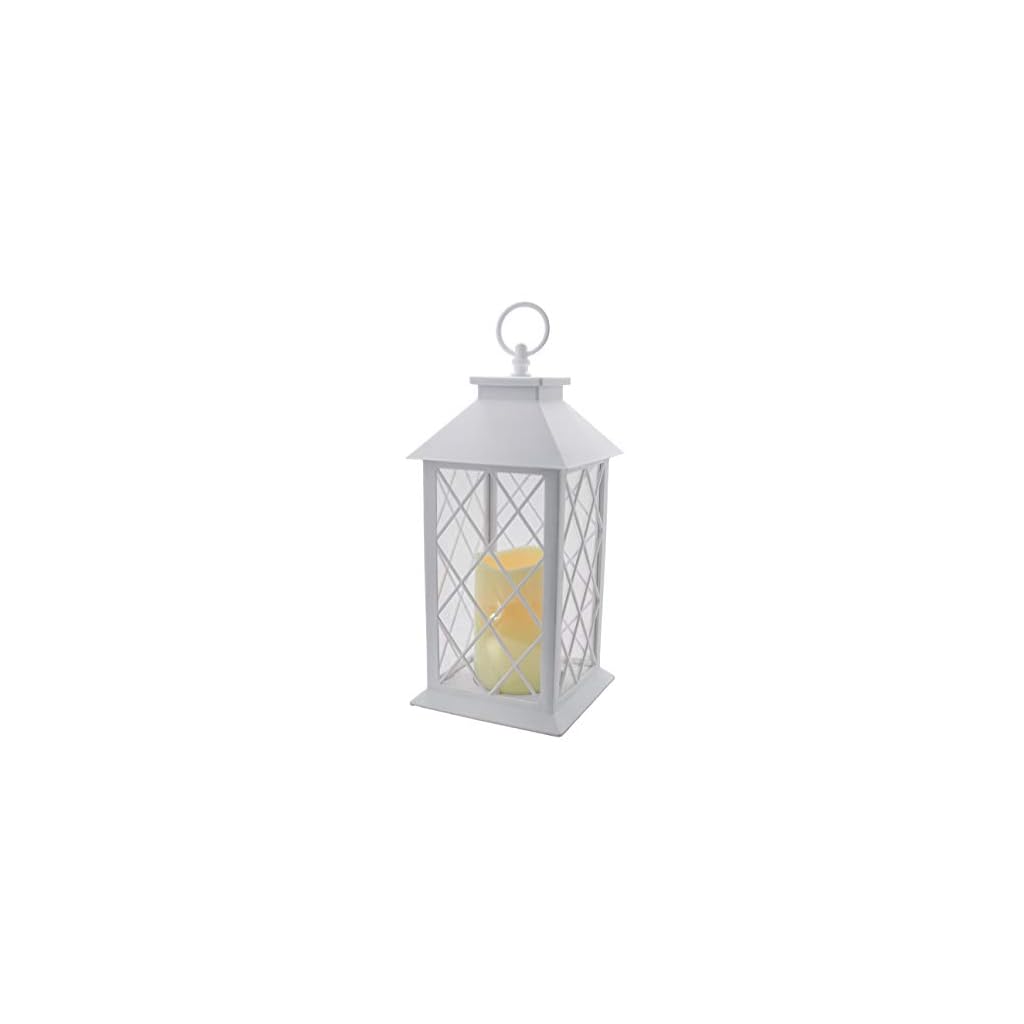 YAKii-13-Decorative-Candle-Lantern-with-LED-Flameless-Candle-and-TimerPlastic-LED-Candle-Holder-Indoor-Outdoor-Hanging-Lights-Lanterns-for-Wedding-Decorations-Lantern-DecorativeWhite