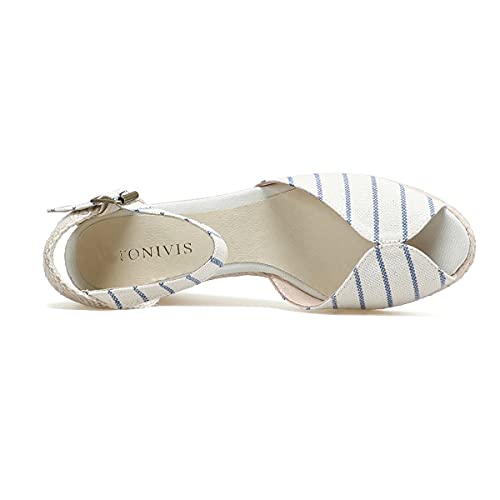 Image of Women's Espadrille Wedge Sandals Closed Toe Lace-Up Shoes