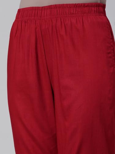 Image of TWIN BIRDS Women Viscose Cotton Kurti Pants | Stretch Ethnic Daily Trousers