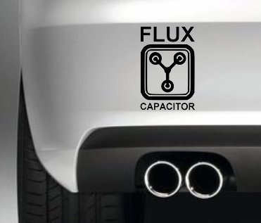 Flux capacitor car bumper sticker funny bumper