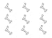 50pcs Dog Bone Pet Charm Alloy Doggy Puppy Bone Pendant for DIY Necklace Bracelet Jewelry Making Findings(Small Size,Antique Silver Tone)