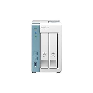 QNAP TS-231P3-2G 2 Bay Desktop NAS-behuizing – met 2,5 GbE-connectiviteit, 2 GB RAM, quad-core 1,7 GHz processor en…