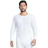 Indera Men's Tall Cotton Rib Knit Thermal Underwear Top, White, Large