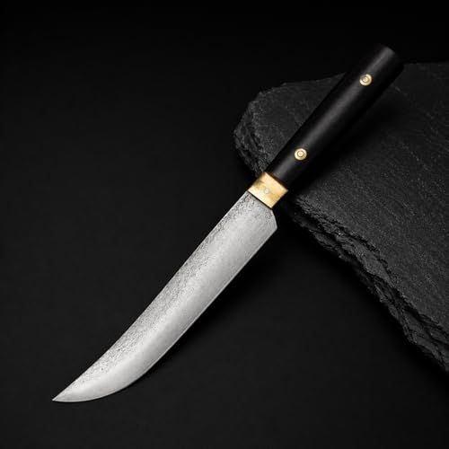 Image of Kerala Traditional Handmade Kitchen File Knife with Rosewood Handle, Hand Craft Knife Chopping,Cutting, Slicing. Vegetables, Fruits, Fish, Chicken Etc Pack of 1