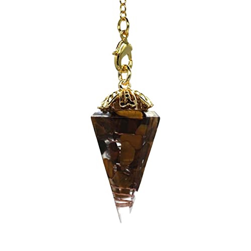 WOWDECOR Dowsing Crystal Pendulum Hexagonal Cone Point Pendant
