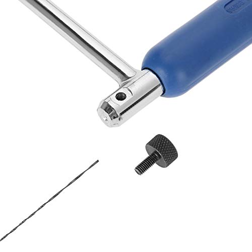 Juwelier-Sägerahmen-Set mit Klingen, Schmucksäge-Schneidesäge-Kit mit Sägeblatt, Schmuckherstellungs-Werkzeugrahmen, Verstellbares Schneidwerkzeug, U-förmiger Sägerahmen mit 6(ASB500)