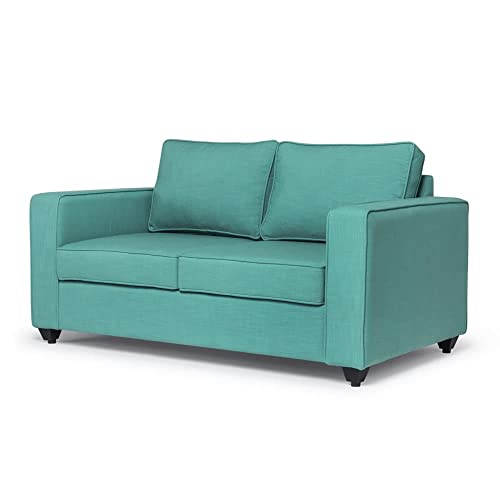 Image of Wakefit Sofa Set | 3 Year Warranty | Sofa 2 Seater, 2 Seater Sofa for Living Room, Wooden Sofa Set, Couch Sofa for Living Room, Sofa for Living Room - Napper(Linen Charm : Linen Charm Lagoon)