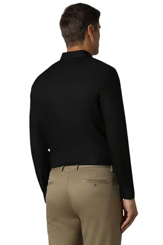 Image of Louis Philippe Men's Cotton Slim Fit Textured All Day Comfort Formal Shirt