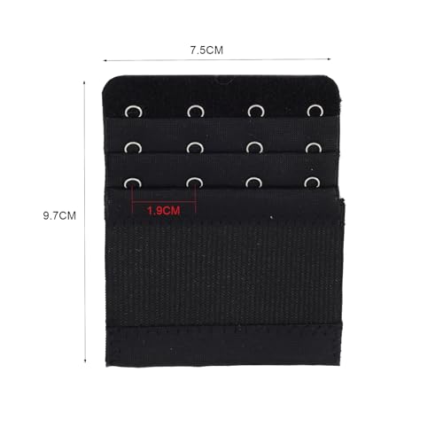 Image of Bra Strap Extenders, Women Elastic Extensions Bra Extender Set, 6 Piece,Skin,White,Black
