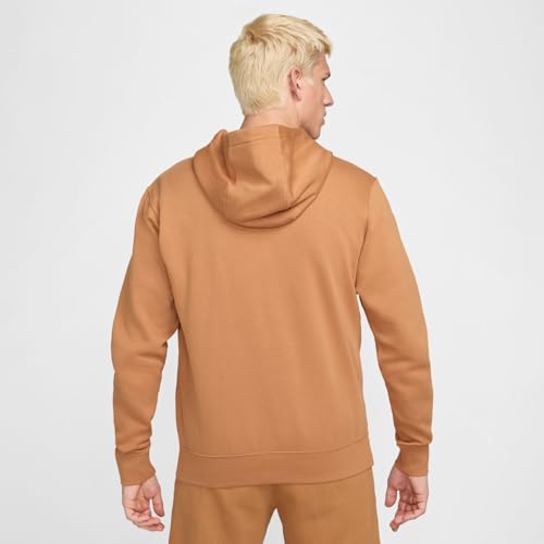 Nike Sportswear Club Fleece Pullover Hoodie (BV2654-224, FLAX/FLAX/WHITE)3