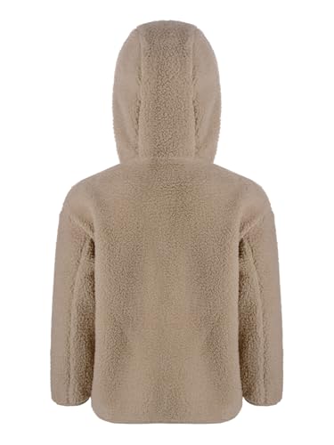 ACSUSS Kids Boys Polar Fleece Long Sleeve Jacket Sherpa Warm Casual Outerwear Little Girls Hooded Button Coat2