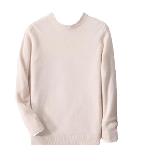 Men's 100 Percent Solid Wool O-Neck Sweater Business Knit Sweater